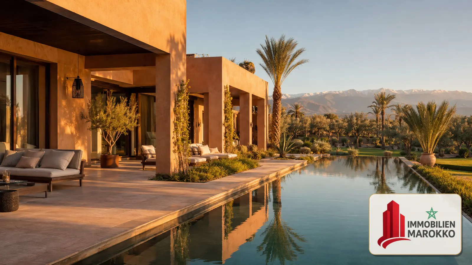 Villa in Marrakesh with a pool and a view of the Atlas Mountains Villa in Marrakesh with a pool and a view of the Atlas Mountains
