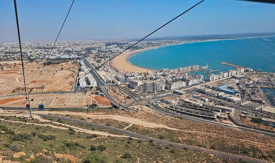 Panoramablick über Agadir und die Atlantikküste als Hintergrund der Immobilienanfrage Panoramablick über Agadir und die Atlantikküste als Hintergrund der Immobilienanfrage