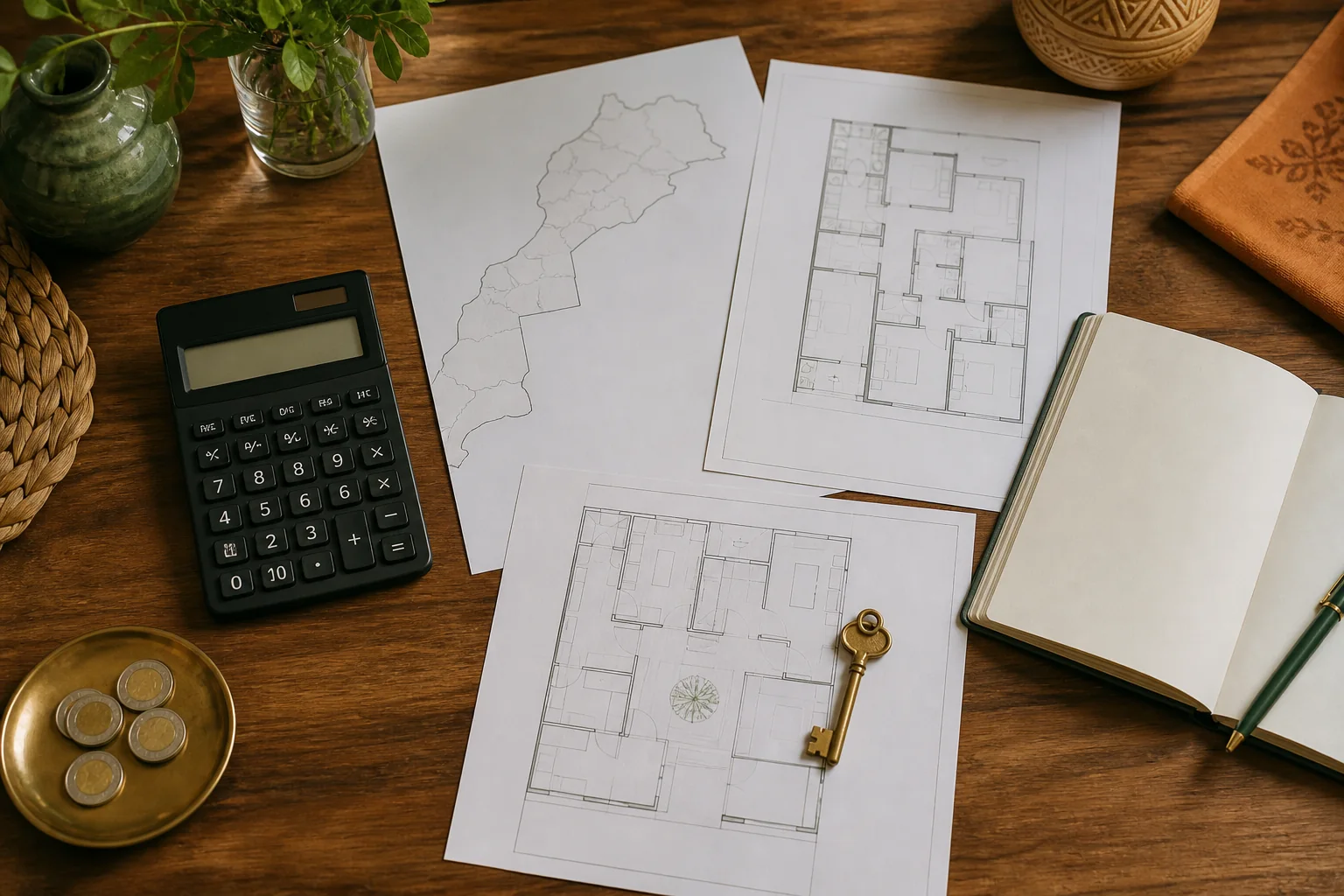Karte, Grundrisse und Rechner zum Vergleich marokkanischer Immobilienpreise